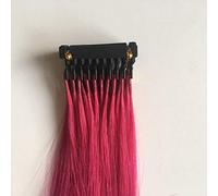 FUIBEJAE 6D 1Nd Generation Estensione dei capelli umani senza soluzione di continuità invisibile 6D originale intrecciato reale Remy Hair Extension Bundle Colore 10 righe,Rosa,24(60cm)