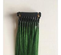 FUIBEJAE 6D 1st Generation estensioni dei capelli senza soluzione di continuità invisibile 6D Real Remy Hair Extension Bundles colore parrucca estensione per le donne, 10 righe,Verde,20inch(50cm)