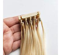 FUIBEJAE 6D 2Nd Generation Estensioni dei capelli umani 6D Estensioni dei capelli invisibili Estensioni dei capelli Virgin Remy per le donne, può essere riutilizzato 10Rows,D'oro,18”(45 cm)