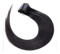 FUIBEJAE 6D 2Nd Generation Estensioni dei Capelli Umani Estensione Invisibile dei Capelli Virgin Remy Hair Machine Veloce Nessuna Traccia Piuma Estensione per le Donne, 10 Righe,Nero,22”(55 cm)