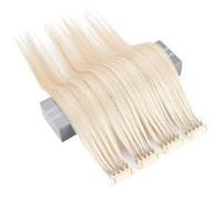 FUIBEJAE 6D 2nd Generation Hair Piece 6D Machine Quick No Track Groove Connection To The Head Estensioni dei capelli naturali reali, può permanente e tingere i capelli senza, 10Row,24inch