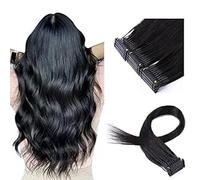FUIBEJAE 6D Prima Generazione Estensioni Dei Capelli 6D Macchina Rapida No-Trace Estensione Dei Capelli Veri Dei Capelli Umani Senza Cuciture Capelli Lisci Setosi Per Le Donne, 10 Righe,28inch