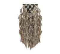 FUIBEJAE 7 pz clip in estensioni dei capelli ondulata ondulata parrucche di capelli morbidi per le donne estensioni dei capelli ricci per il partito quotidiano parrucca cosplay,4h613 28inch