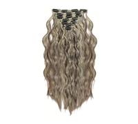 FUIBEJAE 7 pz clip in estensioni dei capelli ondulata ondulata parrucche di capelli morbidi per le donne estensioni dei capelli ricci per il partito quotidiano parrucca cosplay,4h613 24inch