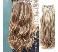 FUIBEJAE 7 pz clip in estensioni dei capelli parrucche ondulate lunghe parrucche di capelli ricci morbidi per le donne estensioni dei capelli ricci per il partito quotidiano parrucca,6h613 30 inch