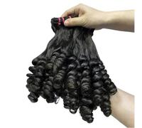 FUIBEJAE Capelli Brasiliani 3 Pacchi di Capelli Ricci Birmani Non Trattati Extension di Capelli Umani Brasiliani Capelli Corti Ricci Intreccio Testa Completa,Flower curly,16inch