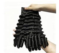 FUIBEJAE Capelli Brasiliani 3 Pacchi di Capelli Ricci Birmani Non Trattati Extension di Capelli Umani Brasiliani Capelli Corti Ricci Intreccio Testa Completa,Deep,18 18 18inch