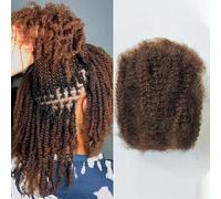 FUIBEJAE Capelli Umani Afro Kinky 4C all'Ingrosso per Estensioni Dreadlock, Riparazione Loc, Treccine, Twist, Capelli Umani Afro Kinky Ricci all'Ingrosso, possono essere Tinti,50g,10inch