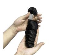 FUIBEJAE Capelli Umani Ricci Mossi Allentati Bundle di Capelli Umani Brasiliani Non Trattati Remy Capelli Ricci Tessitura Estensioni di Capelli Naturali Neri Ricci per Donne, 1 Bundle,24inch