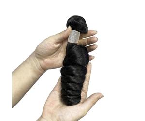 FUIBEJAE Capelli Umani Ricci Mossi Allentati Bundle di Capelli Umani Brasiliani Non Trattati Remy Capelli Ricci Tessitura Estensioni di Capelli Naturali Neri Ricci per Donne, 1 Bundle,22inch