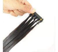 FUIBEJAE Estensione dei capelli 6D di seconda generazione, capelli intrecciati originali Macchina 6D Tecnologia naturale più veloce Nessuna traccia di estensione dei capelli per 10 righe,24 Inch