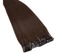 FUIBEJAE Estensioni dei capelli 6D Connessione facile rapida senza traccia Estensione dei capelli umani 6D Generazione due 5 denti Capelli vergini Remy adatti per Cosplay, 20 righe,24inch(60cm)
