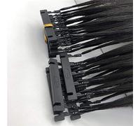 FUIBEJAE Extension capelli veri umani 6D, connessione piuma veloce senza tracce in 20 minuti, capelli vergini umani 6D di seconda generazione per donne e ragazze, 20 file,Nero,26inch (65cm) 50g