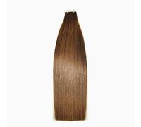 FUIBEJAE Extension per capelli a nastro, 50G 20 pezzi nere e marroni in capelli umani Remy lisci, extension a nastro invisibili con punte spesse per donne e ragazze,#4,20inch
