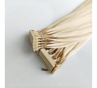 FUIBEJAE Extension per capelli umani 6D di seconda generazione per donne, connessione rapida senza tracce con macchina 6D alla testa, extension di capelli veri umani, 10 file,22inch