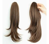 FUIBEJAE Extension per coda di cavallo con cordoncino, coda di cavallo con clip a artiglio da 18 ", estensione con clip in code di lunghe e ricce, pezzo di capelli sintetici per donne,#2/30