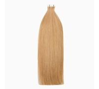 FUIBEJAE Extensions per capelli con nastro, 50G 20 pezzi Biondo Chiaro Capelli Veri Umani Remy Lisci, Extensions con nastro invisibile con punte spesse per donne e ragazze,#12,16inch