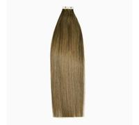 FUIBEJAE Extensions per capelli con nastro, 50G 20 pezzi Biondo Chiaro Capelli Veri Umani Remy Lisci, Extensions con nastro invisibile con punte spesse per donne e ragazze,#7,18inch