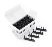 FUIBEJAE Fibbia a C per Macchina per Extension Capelli 6D di Seconda Generazione, Kit Strumenti per Extension Capelli Umani 6D senza Traccia, Cinque Ciocche in Fila, 40 Pezzi,Nero