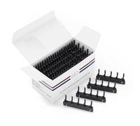 FUIBEJAE Fibbia a forma di C, strumento del kit di estensioni dei capelli senza tracce di capelli umani per la macchina per estensioni dei capelli 6D di 2a generazione, 40 pezzi,Nero