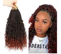 FUIBEJAE Finti Dreadlocks Passion Twist Crochet Braids per Farfalle 7 Pacchi Lunghi Ondulati Acqua Capelli per Intrecci Bohemien Estensioni Capelli per Donne, 13 Fili/Pacco,1b/350,24inch