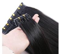 FUIBEJAE Le estensioni dei capelli naturali veloci e senza soluzione di continuità della macchina 6D di prima generazione possono permanente e tingere i capelli NoTangling, 10 righe,24inch