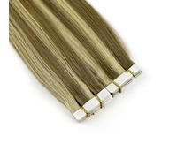 FUIBEJAE Nastro in estensioni dei capelli, 100G 40Pcs 20Inch # 12/613 Vero umano Remy capelli lisci, nastro invisibile in estensioni con estremità spesse per le donne ragazze,24inch