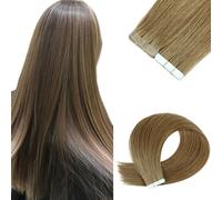 FUIBEJAE Nastro in Estensioni dei Capelli Umani 20 Pollici Setoso Liscio Estensioni Dei Capelli Umani Nastro In Remy Nastro Adesivo Per Capelli Umani Per Le Donne 20 Pz 50g,#8