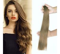 FUIBEJAE Nastro in Estensioni dei Capelli Umani Trama Diritta Setosa Reale Remy Estensione dei Capelli #12 Capelli Lisci Senza Cuciture Estensione dei Capelli per le donne,20pcs,26”