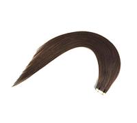 FUIBEJAE Nastro in Estensioni Dei Capelli Veri Remy Capelli Umani Setoso Morbido Capelli Lisci Invisibile Colla Clip in Estensione Dei Capelli Per Le Donne, 50G 20 Pz,Dark brown,14"