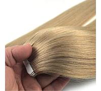FUIBEJAE Nastro nelle estensioni dei capelli umani Estensioni dei capelli umani dritte setose Capelli veri Remy morbidi per la testa piena senza groviglio, 40 pezzi 100 g,40 pcs,14”