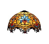 FUIBEJAE Paralume Tiffany da 16 Pollici, Paralume in Vetro colorato in Stile Barocco di Ricambio per lampade da Tavolo Floor Lampada da soffitto Lampada a Sospensione