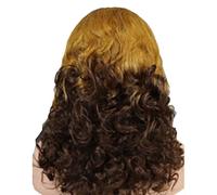 FUIBEJAE Parrucche Frontali in Pizzo Trasparente 13X4 HD Corto e Riccio Parrucche con Fronte in Pizzo, Copertura Completa per Donne Nere, Senza Colla, Pre-Pettinate con Baby Hair,#t4/30,14inch