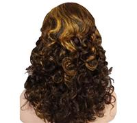 FUIBEJAE Parrucche Frontali in Pizzo Trasparente 13X4 HD Corto e Riccio Parrucche con Fronte in Pizzo, Copertura Completa per Donne Nere, Senza Colla, Pre-Pettinate con Baby Hair,#4/30,14inch