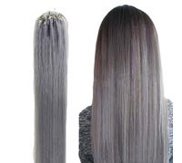 FUIBEJAE Vera sirena capelli bundle smalto colorato estensione dei capelli, tutti i veri Remy umani capelli lisci, scelta perfetta per parrucchieri e signore, 50G 100 fili,24 inches