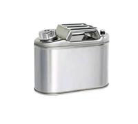 FUIERI Tanica del Carburante, tanica Carburante in Acciaio Inox, Serbatoio di Ricambio con Tubo e Guanti, valvola sfiato dell'Aria Inox,5L