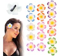 FUIPVGI 16 Pezzi Clip di Fiori Frangipani, Hawaii Forcine Per Capelli, Boho Tropicali Fermagli, Artificiale Hawaiana Per Decorazione Quotidiana, Matrimoni (8 Colori)