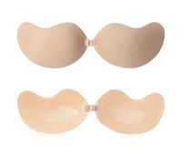 FUIPVGI 2 Pezzi Reggiseno Invisibile,Reggiseno Adesivo Push Up,Riutilizzabile Reggiseno Senza Spalline Coppe Adesive Seno per Abito da Sera,Abito da Sposa,Costume da Bagno e Senza Schienale (B)