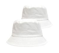 FUIPVGI 2 Stück Weiß Cappello da Pescatore,Bucket Hat,Unisex Parasole Cappello,Cappello Donna Estivo,für Frauen Männer Wandern Camping Einkaufen Urlaub Golf Wandern Outdoor(Weiß)