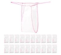 FUIPVGI 20 Pezzi Tanga Donna Monouso, Tanga e Getta, Monouso Estetica Slip, Mutande USA e Getta, per Massaggi in Salone Prendere Il Sole, Abbronzatura Spray, Non Tessuto per Bikini(Bianco)