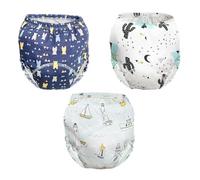 FUIPVGI 3 Pezzi Mutandine Apprendimento Bambino Trainer Unisex in Cotone, Intima per Vasino 2-3 Anni (3 Colori)