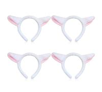 FUIPVGI 4 Pezzi Capelli Fasce per Animali Cerchietto per Capelli in Peluche con Orecchie di Pecora Animale Orecchie Fascia per Capelli Animals Headband Decorazione per Feste in Maschera (4 Pezzi) (4)
