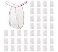 FUIPVGI 40 Pezzi Tanga Donna Monouso, Slip e Getta per Estetica, Massaggi in Salone, Prendere Il Sole (IT, Testo, Taglia Unica, Regular, Bianco)