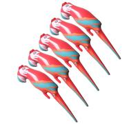 FUIPVGI 5 Pezzi Pappagallo Gonfiabile 42cm Pappagallo Palloncino Pirata Pappagallo Animale Uccello Tropicale Pirata Animali Gonfiabili Accessorio per Costume Decorazioni per Feste per Puntelli (Rosso)