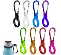 FUIPVGI 8 clip in silicone con fibbia per bottiglia d'acqua con moschettone clip per cintura per ciclismo (colorati)