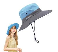FUIPVGI Cappello da Sole da Donna, Cappelli da Pesca All'aperto, Pieghevole Cappelli da Spiaggia Protezione del Sole Bucket Hat, Protezione UV per Giardinaggio Viaggi Escursionismo Pesca (Blu)