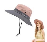 FUIPVGI Cappello da Sole da Donna, Cappelli da Pesca All'aperto, Pieghevole Cappelli da Spiaggia Protezione del Sole Bucket Hat, Protezione UV per Giardinaggio Viaggi Escursionismo Pesca (Rosa)