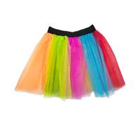 FUIPVGI Gonna tutù neon da donna, accessori per feste in stile anni '80, accessori per feste, rave, addio al nubilato, costume da corsa anni '80, fata tutù, gonna tutù da donna, set costume da donna