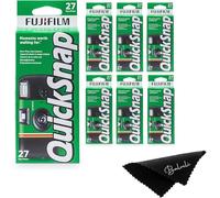 Fuji Film - Fotocamera usa e getta Quicksnap Flash 400 Iso, confezione da 6, fotocamera da 35 mm, 27 Exp, Balveli Coth, Fuji Film usa e getta, confezione da 6 fotocamere usa e getta Fuji, fotocamera a