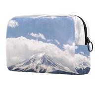 Fuji Mountain Japan Scenery - Trousse da donna, per articoli da toeletta da viaggio, grande, pratica borsa organizer con cerniera, Multi, 18.5x7.5x13cm/7.3x3x5.1in, Beauty case